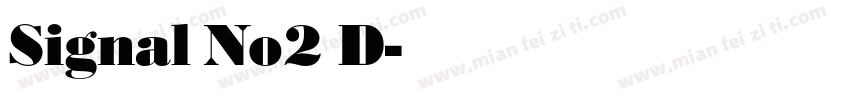 Signal No2 D字体转换